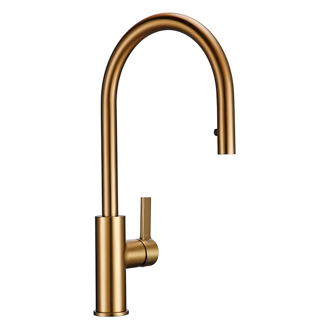 Renner - Modern Gold Brass Swivel Single Handle Kitchen Mixer Tap