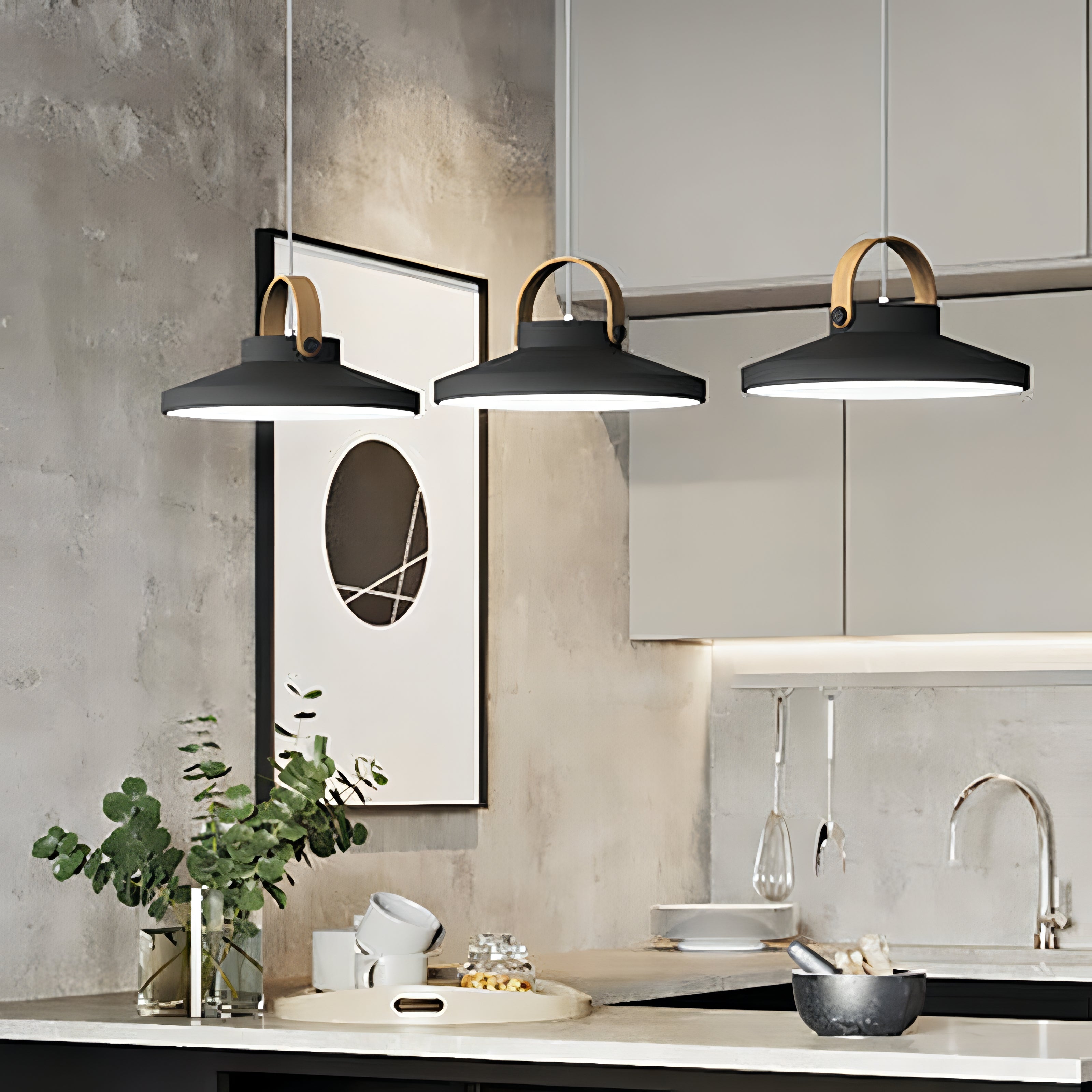 Zaire - Round Nordic Dish Belt Ceiling Pendant Light