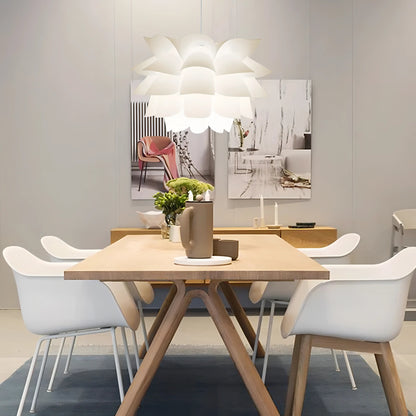 Sarah - Linear White Hanging Round Ceiling Light