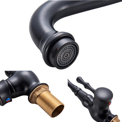 Custer - Rotatable Antique Single Handle Hot & Cold Mixer Kitchen Tap