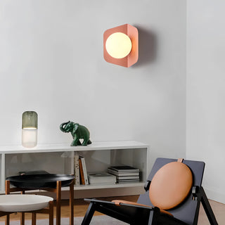 Silvana - Modern Nordic Coloured Body Milk White Shade LED Wall Light