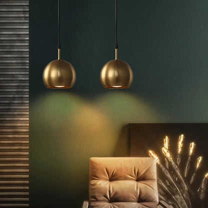 Constance - Gold Metal Round Hanging Pendant Ceiling Light
