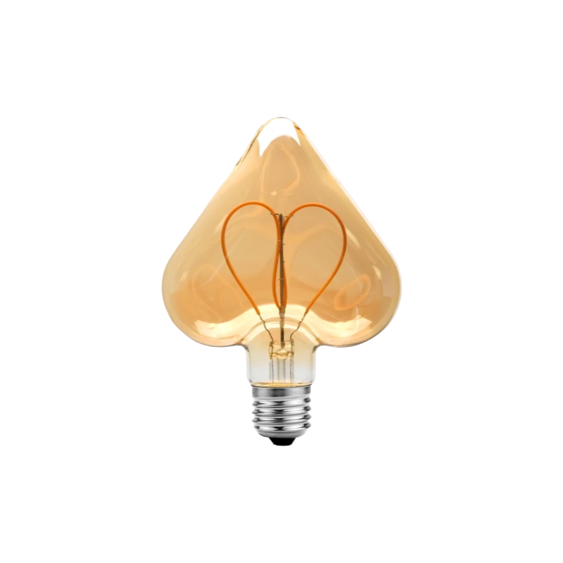 Retro Spade Heart E27 Screw Bulb 4W