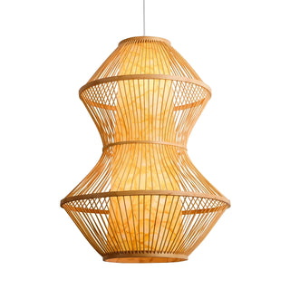 Madyson - Bamboo and Wooden Hand-Knitted Pendant Ceiling Light