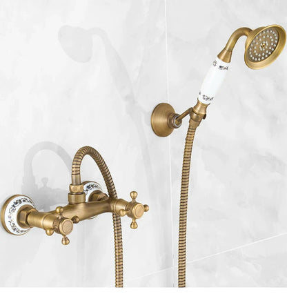 Kincaid - Vintage Bathtub Mixer Tap Set with Handheld Shower
