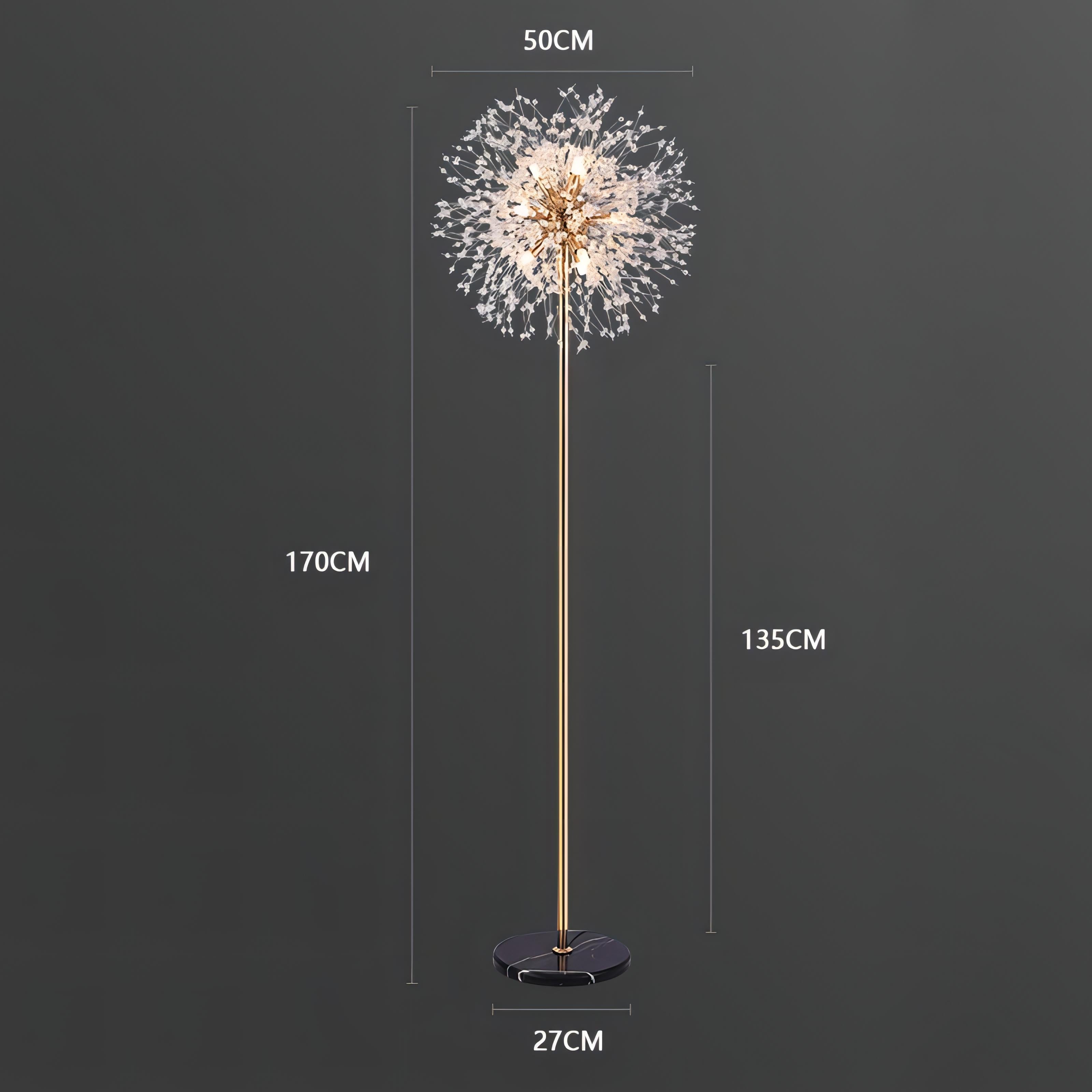 Ilias - Modern Dandelion Crystal Floor Light
