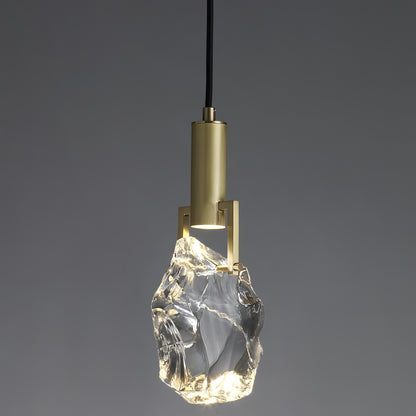 Vihaan - Crystal Pendant Gold Black Cord Hanging Ceiling Light