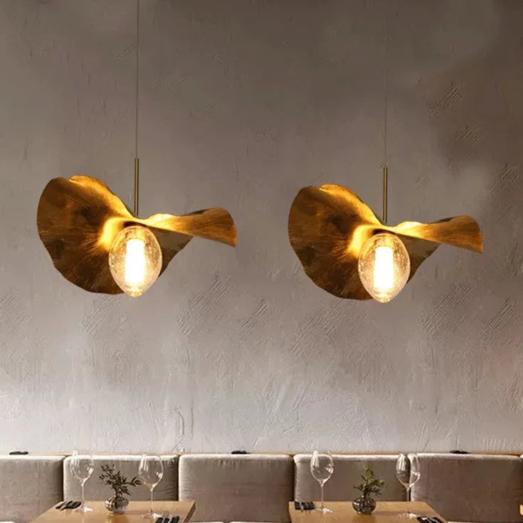 Massey - Gold Leaf Hanging Pendant Ceiling Light