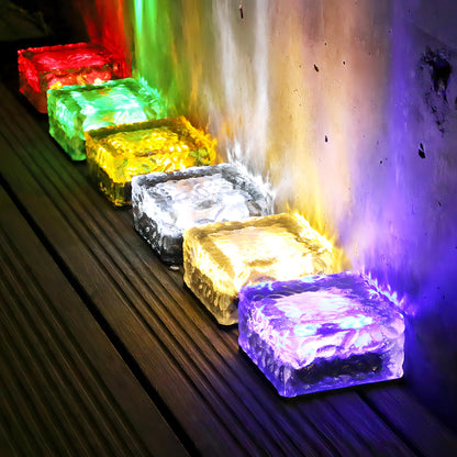 Jabari - Solar Brick Ice Cube Outdoor Light