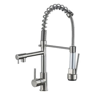 Edgar - Spring Pull Down Hot/Cold Water Mixer Crane Tap with Dual Spout