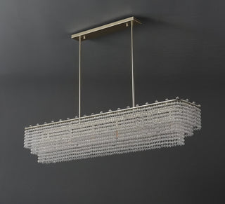 Jasiah - Pipe Erected Tassel Tiered Rectangle Chandelier