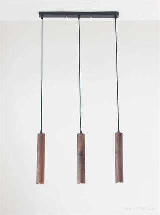 Speranza - Modern Wood Cylindrical Tube Hanging Pendant Ceiling Light