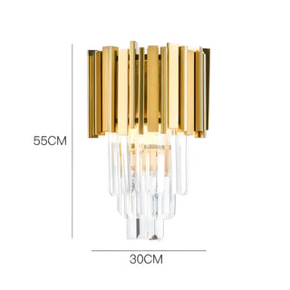 Aileen - Modern Gold Stainless Steel Crystal Round Chandelier