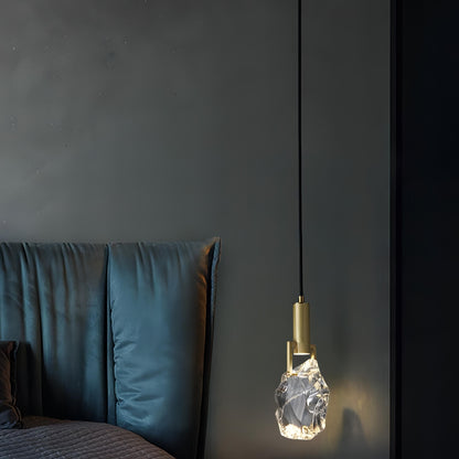 Vihaan - Crystal Pendant Gold Black Cord Hanging Ceiling Light