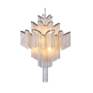 Amaya - Modern Round Tiered Tassel Chain Ceiling Light Chandelier