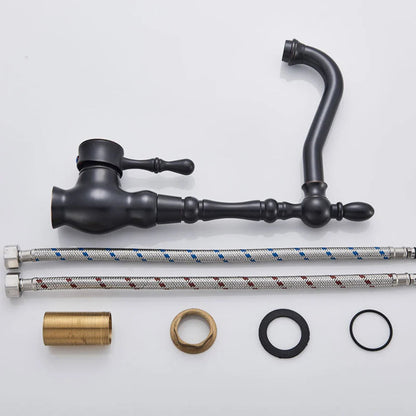 Custer - Rotatable Antique Single Handle Hot & Cold Mixer Kitchen Tap