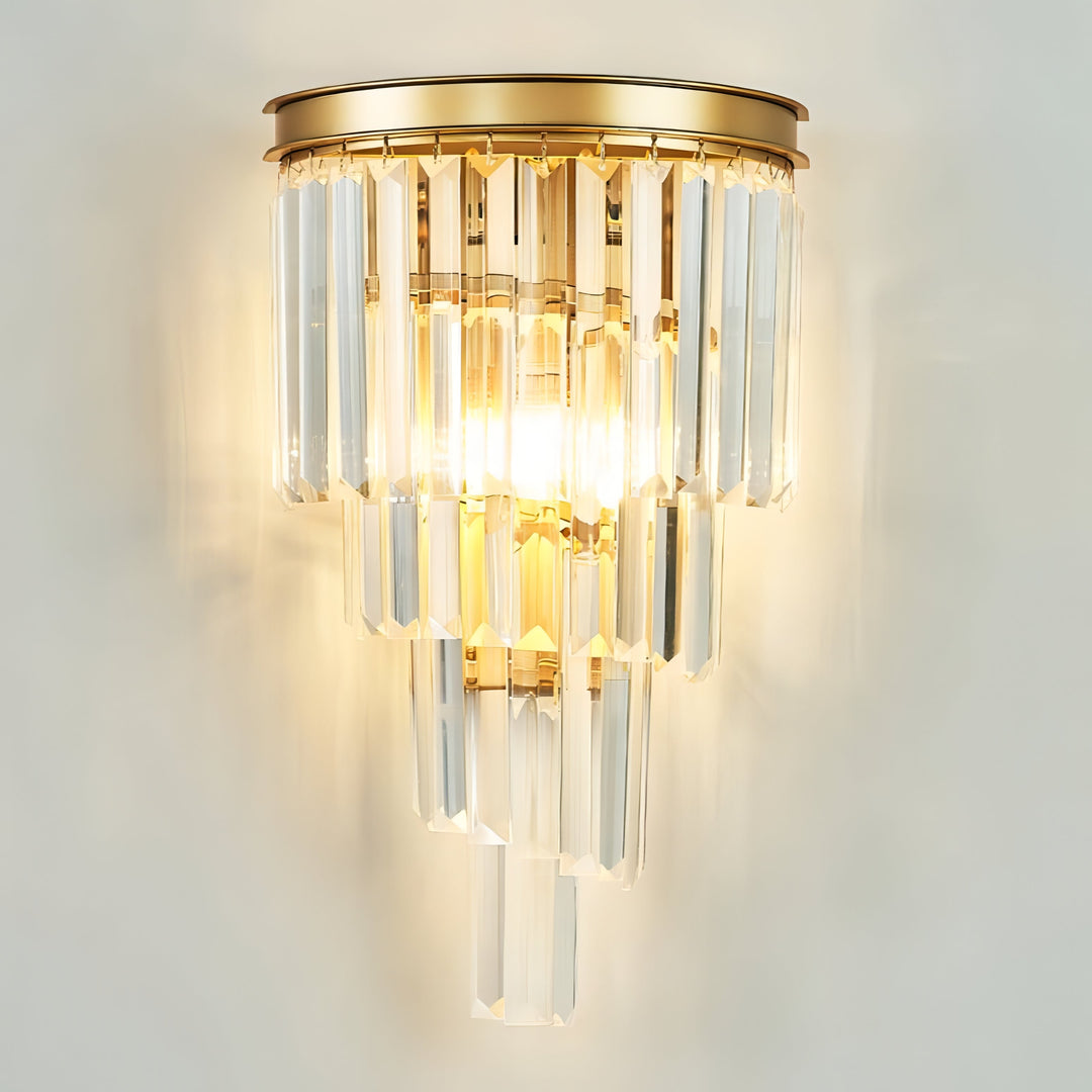 Atreus - Gold Curved Hanging Glass Wall Light