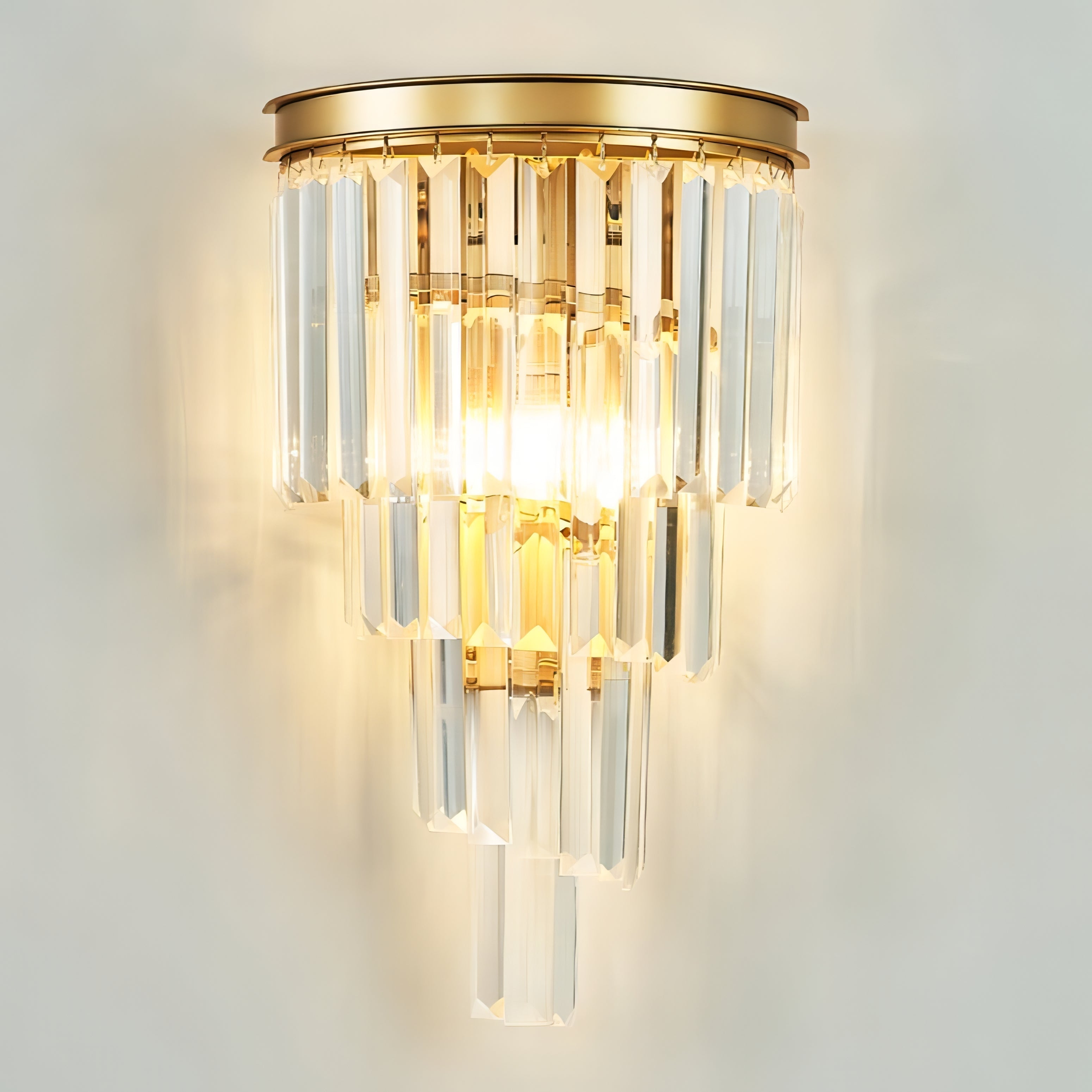 Atreus - Gold Curved Hanging Glass Wall Light
