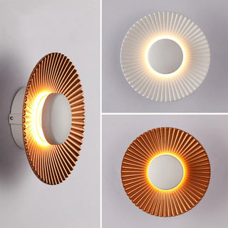 Battistina - Modern Circular Patterned Glass LED Wall Light