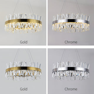 Johan - Up/Down Crystal Glass Round Hanging Ceiling Light Chandelier