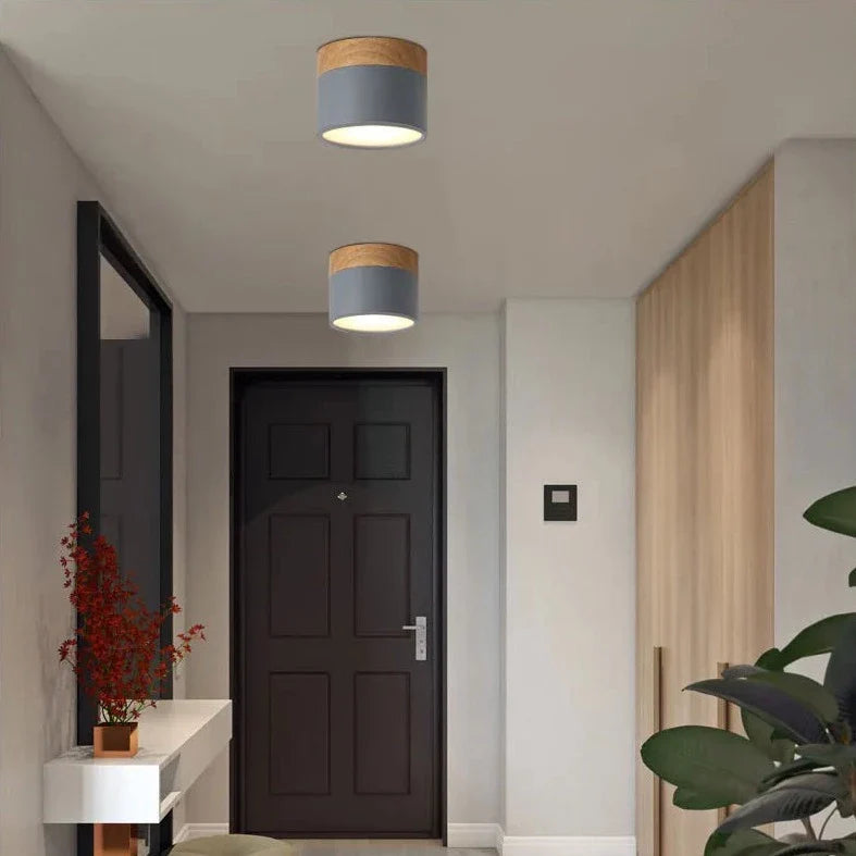 Alante - Nordic Wood Style Surface Mounted Round Ceiling Downlight