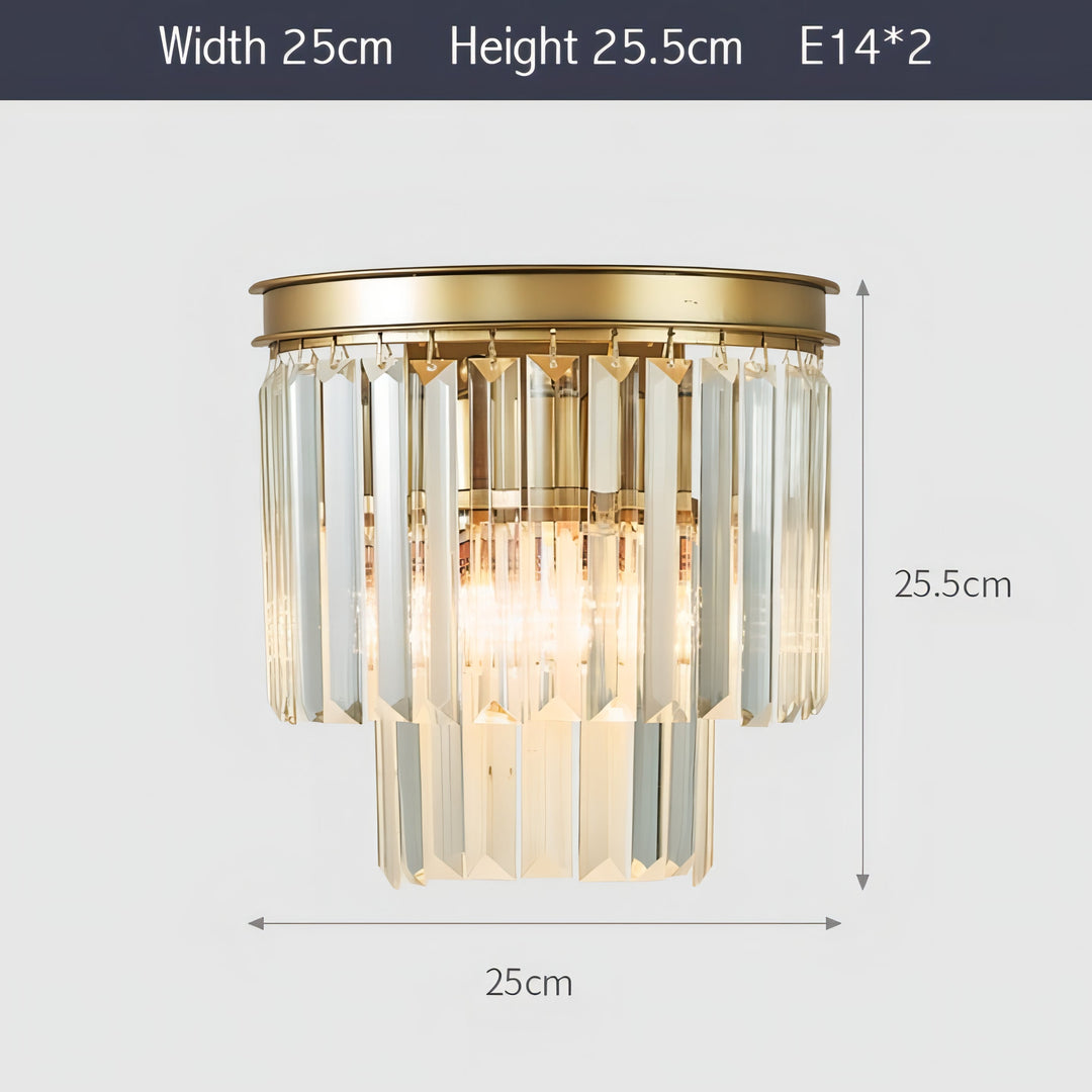 Atreus - Gold Curved Hanging Glass Wall Light