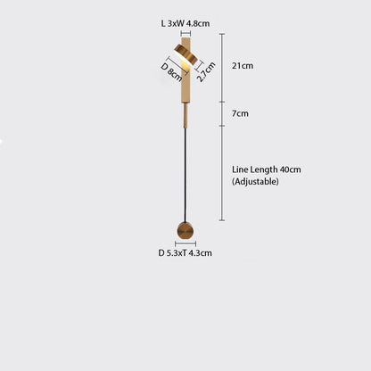 MELUSINE - Modern Long Bar Adjustable Head LED Wall Light