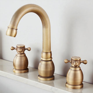 Troutman - Antique Double Handle Hot/Cold Mixer Basin Tap