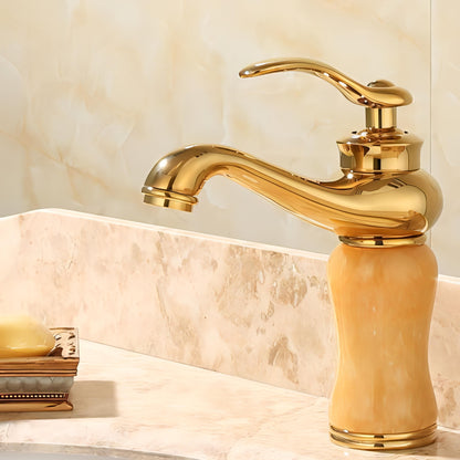 Karsyn - Retro Basin Single Lever Gold Brass Mixer Tap