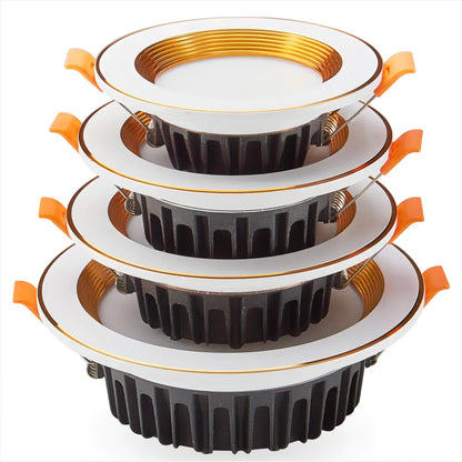 Perea - Modern Round White/Gold Ceiling Spotlight Downlight