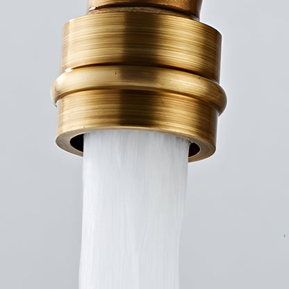 Bo - Dual Handle Antique Brass Kitchen Tap