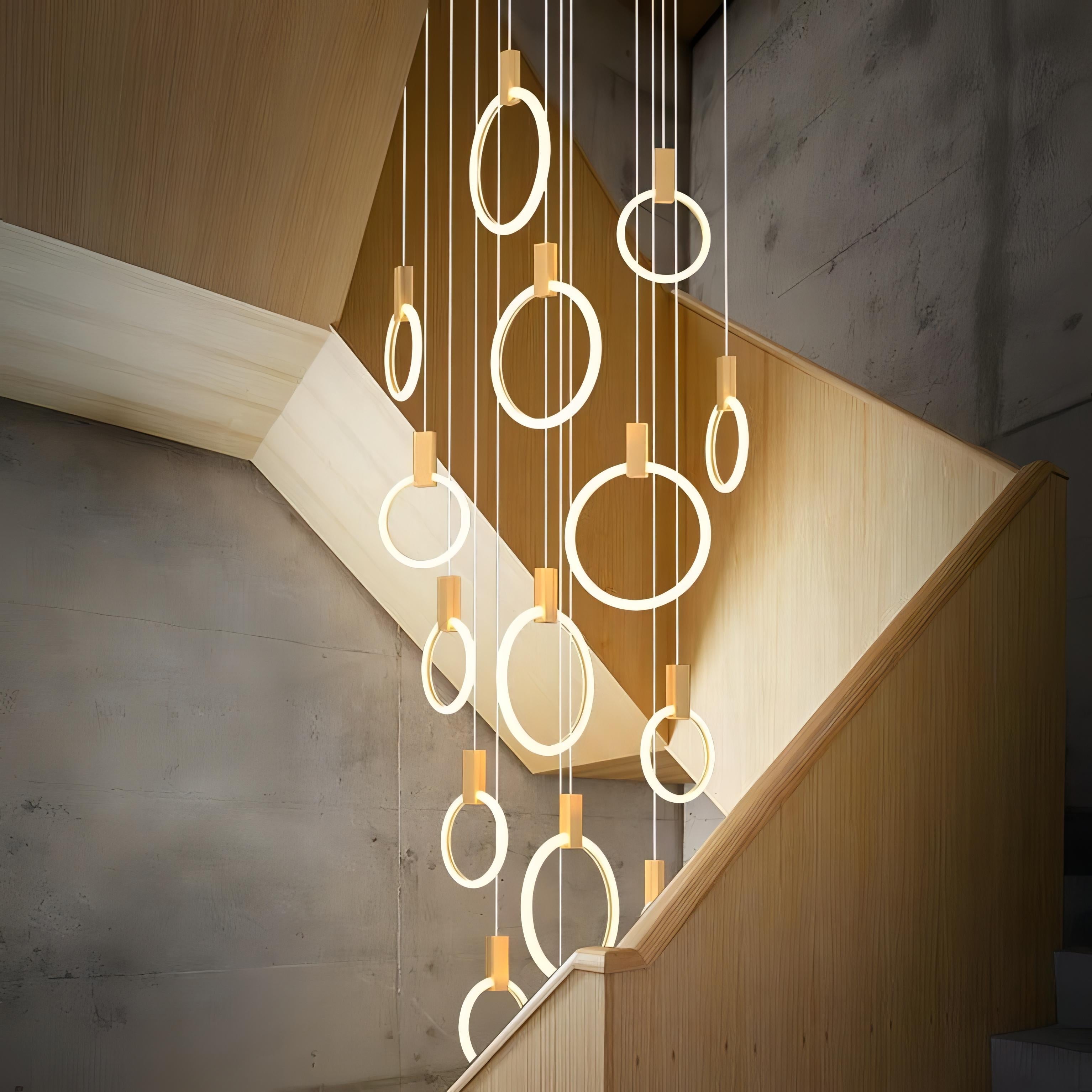 Dimitri - Acrylic Round Multi Ring Hanging Ceiling Chandelier