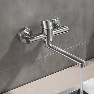 Kashton - Stainless Steel Wall Mounted Dual Hole Mixer Tap