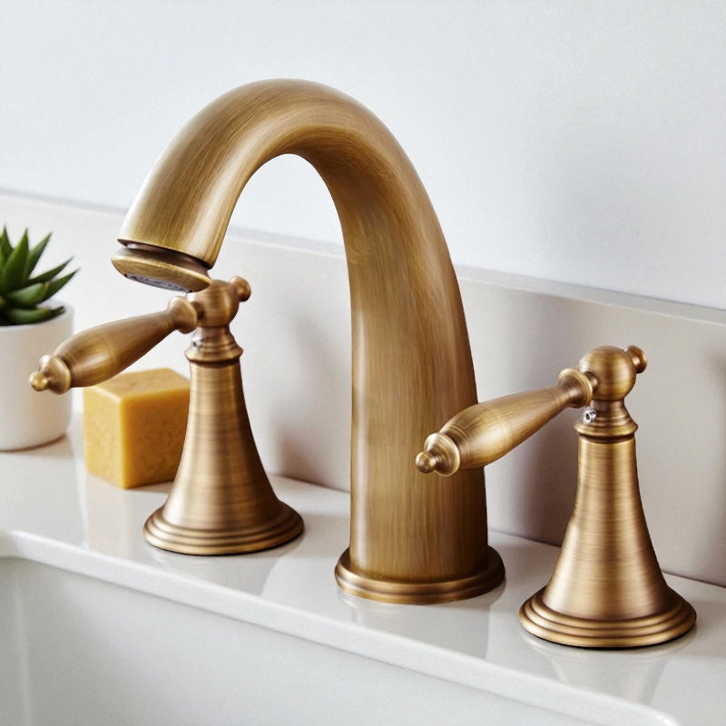 Troutman - Antique Double Handle Hot/Cold Mixer Basin Tap