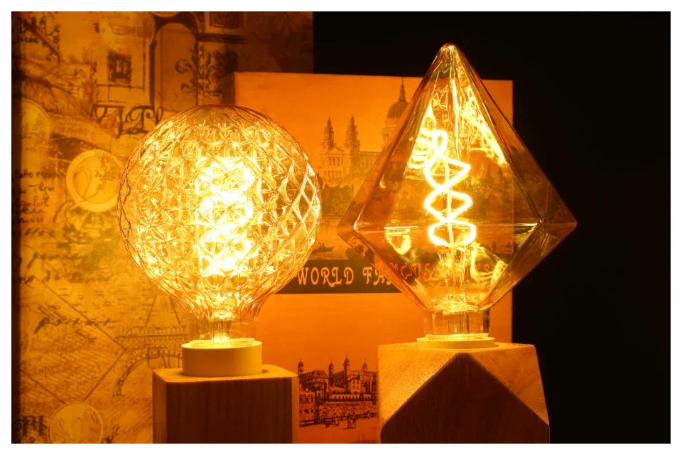 Retro Diamond Spiral E27 Screw Bulb 4W