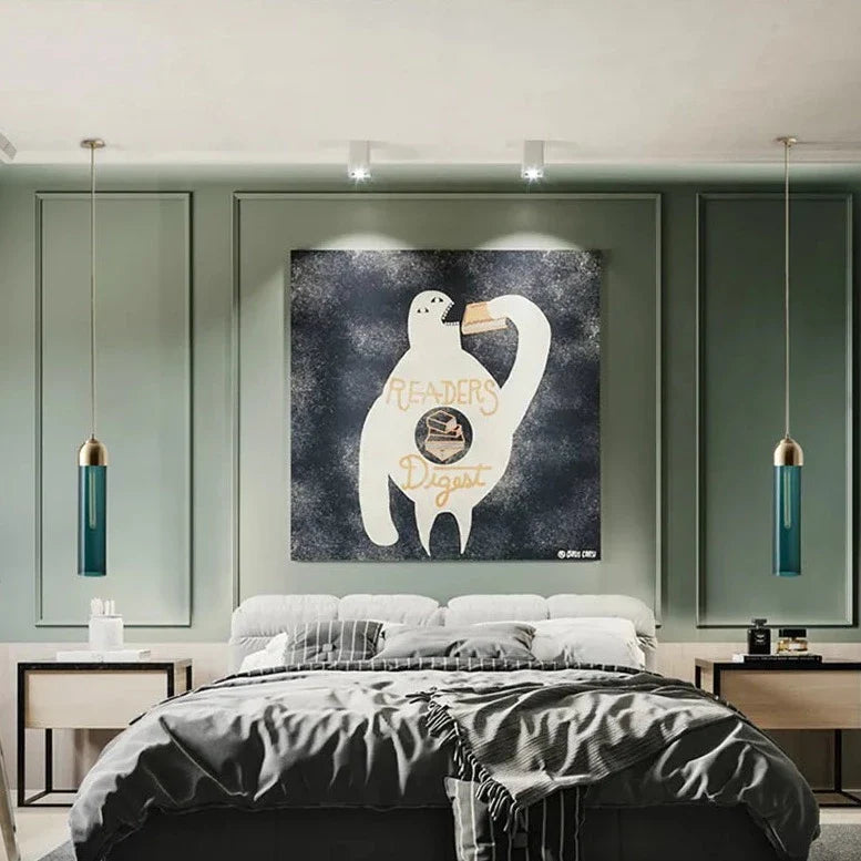 Murillo - Hanging Tube Coloured Glass Ceiling Pendant Light