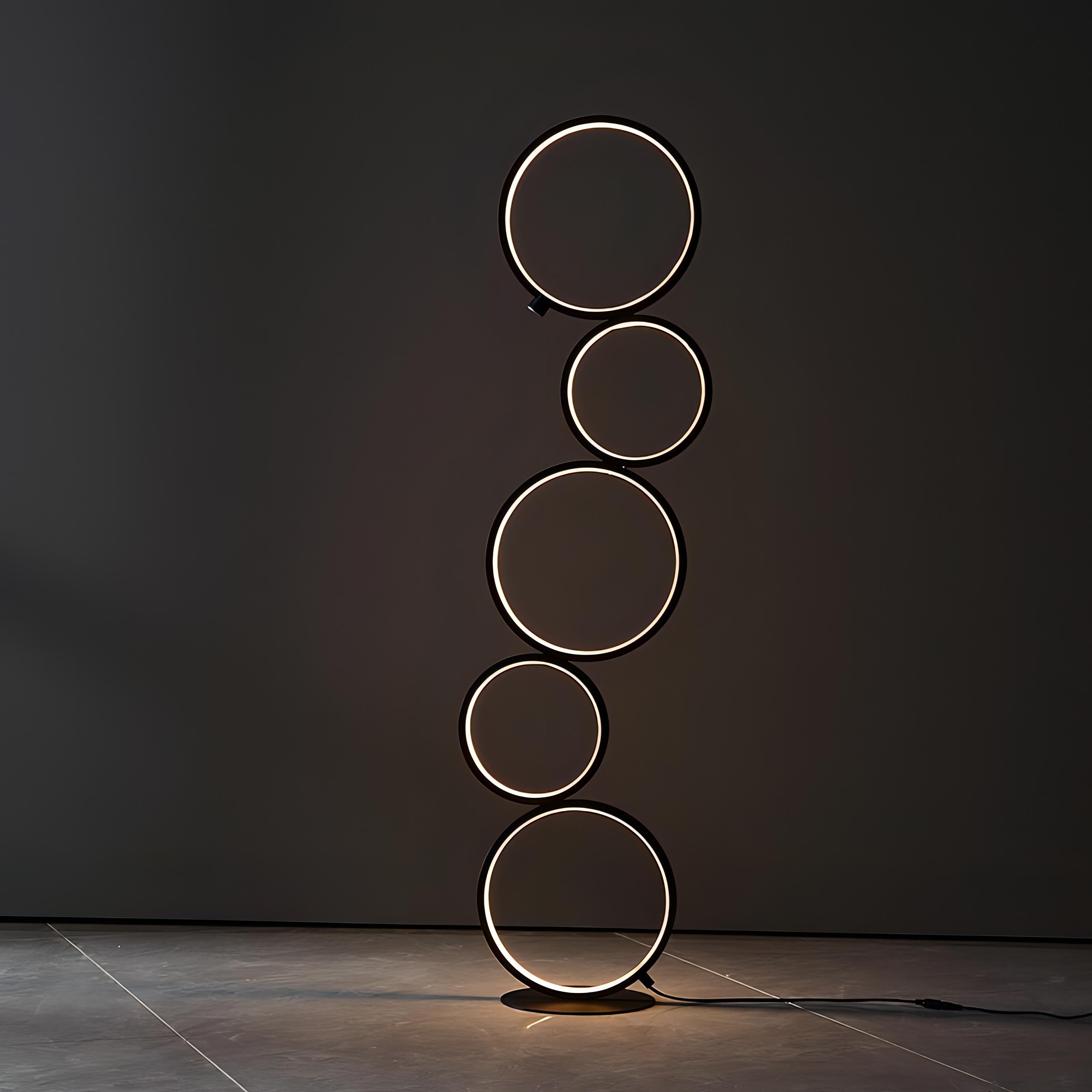 Gian - Modern Stacked Ring Floor Light