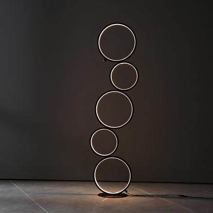 Gian - Modern Stacked Ring Floor Light