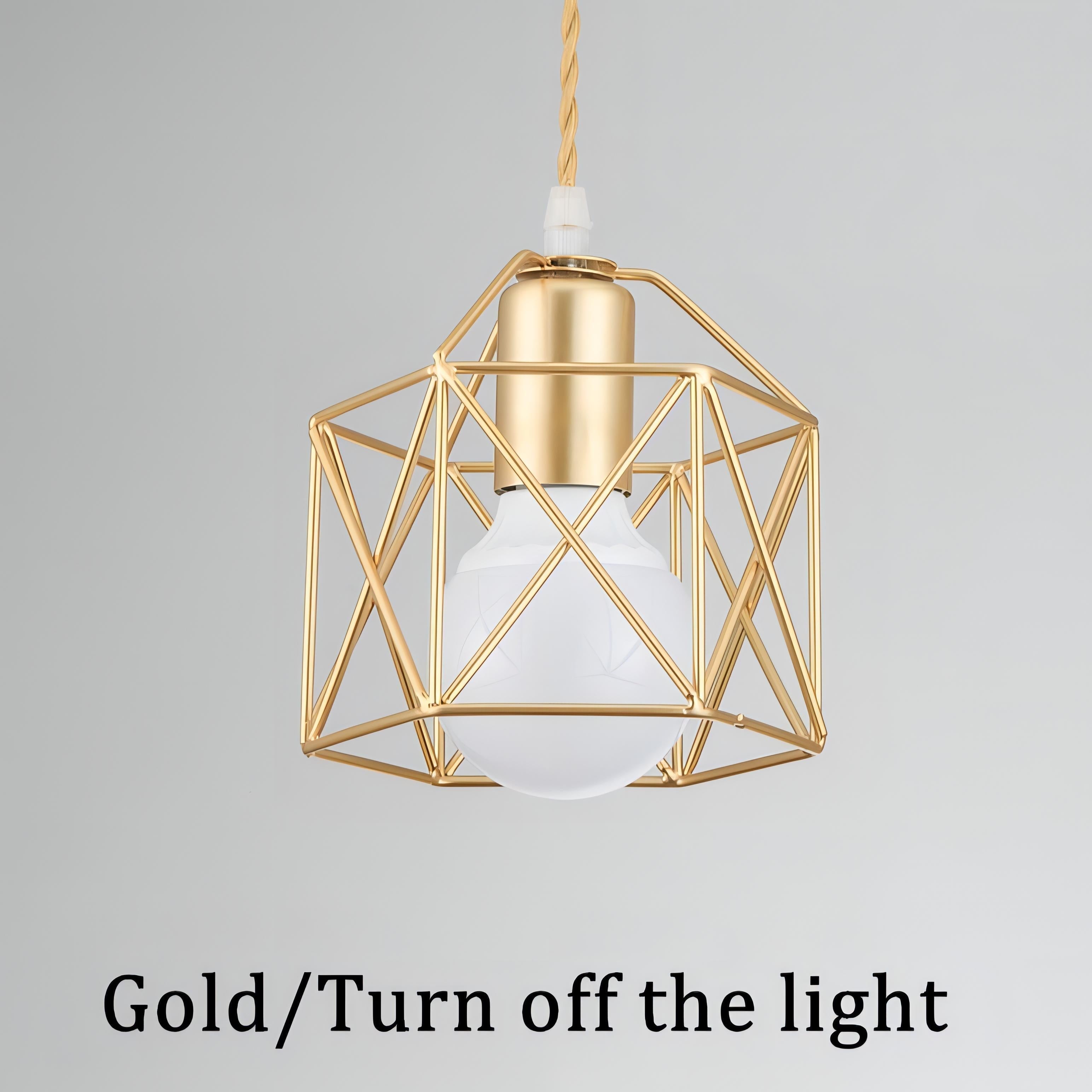 Crosby - Modern Metal Cage Pendant Ceiling Light