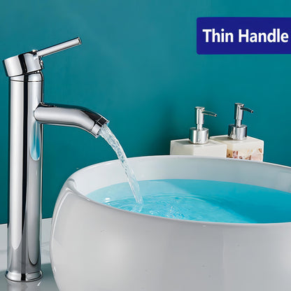 Siljia - Modern Straight Hot/Cold Mixer Basin Tap