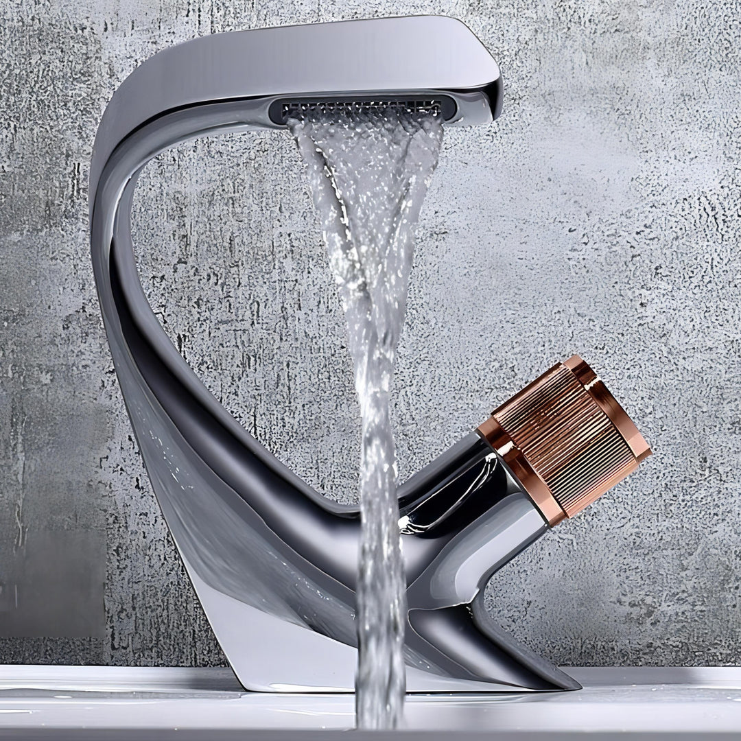 Czar - Modern Hot/Cold Curved Waterfall Basin Tap