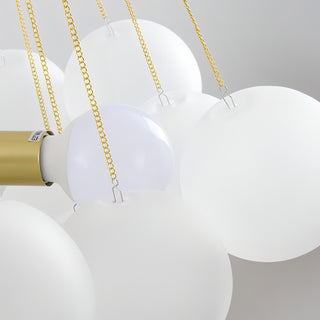 Armando - Frosted Multi Glass Ball Hanging Chain Ceiling Light Chandelier