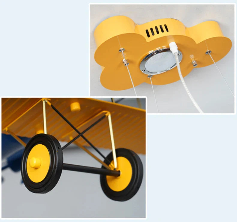 Kaylani - Hanging Plane Kids Ceiling Light