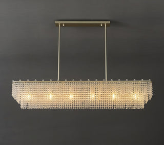 Jasiah - Pipe Erected Tassel Tiered Rectangle Chandelier