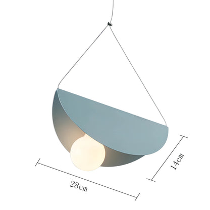 Romana - Geometric Semi Circle Colourful Hanging Pendant Ceiling Light