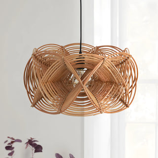 Antonia - Rattan Weaved Brown Pendant Ceiling Light Southeast Asia Style
