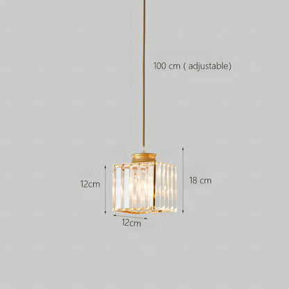 Samantha - Hanging LED Patterned Glass Pendant Light