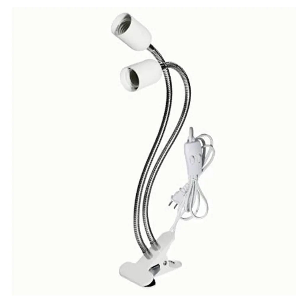 Cardoza - Black White Plug in Clip, Screw Bulb Desk Light with On/Off Switch