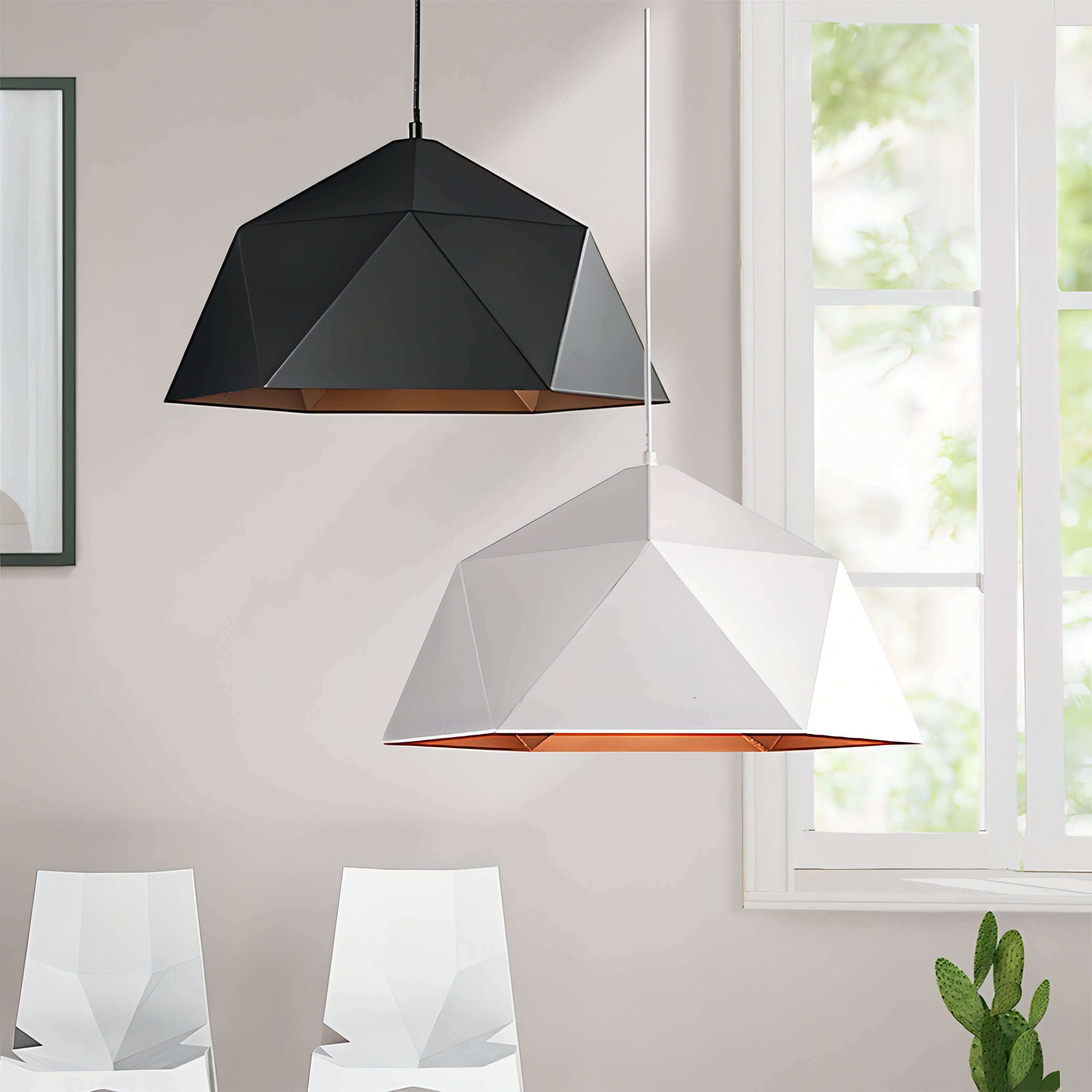 Makai  - Hanging Geodesic Dome Multi Edge Pendant Ceiling Light