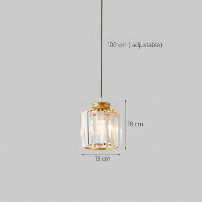 Samantha - Hanging LED Patterned Glass Pendant Light